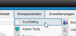 AcyMailing in Komponenten