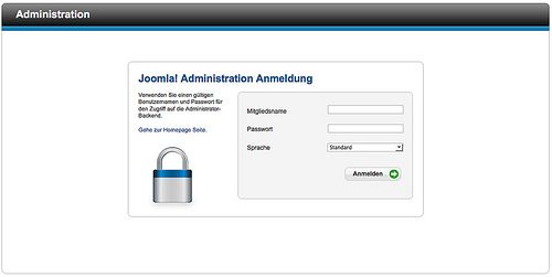 Joomla 1.7 Administrator anmelden